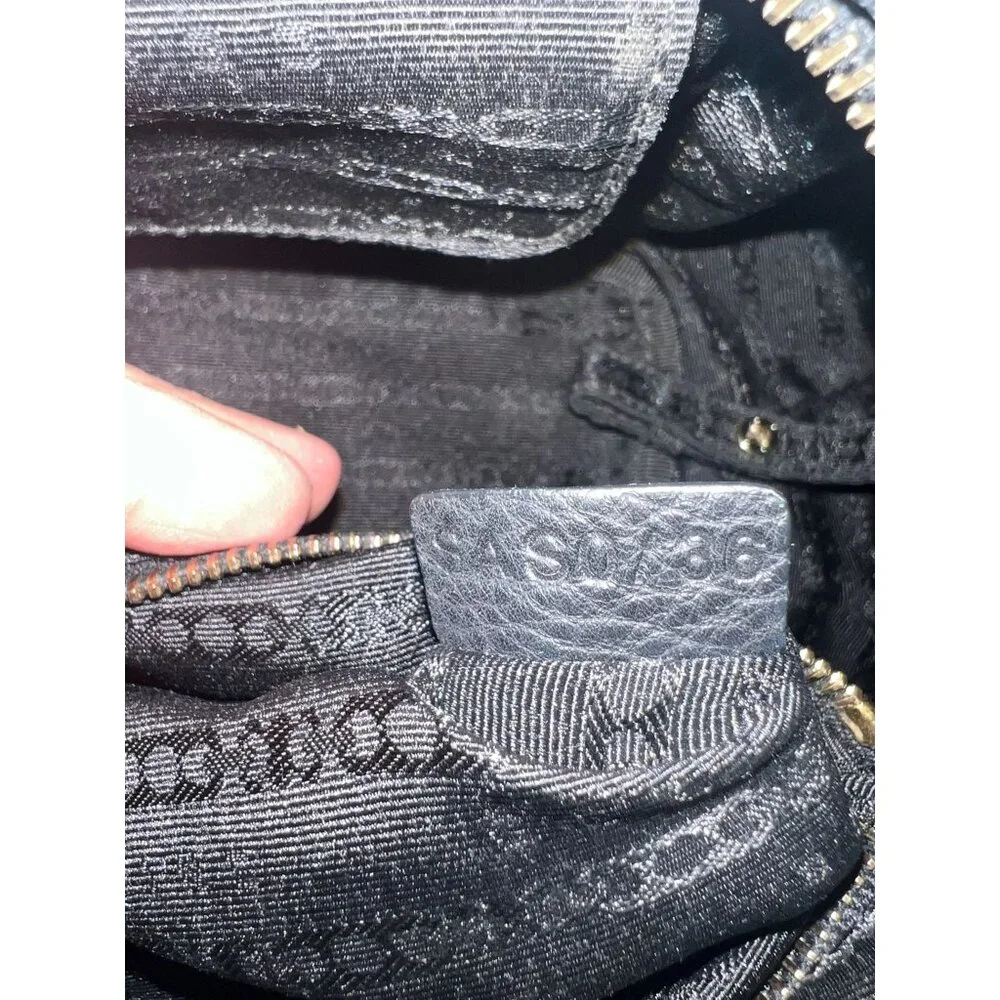 Celine Bittersweet Hobo Black Leather with Contrast Stitching